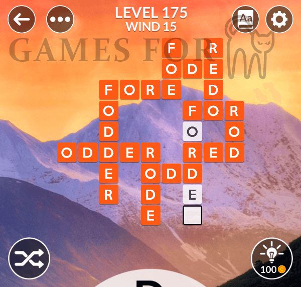 Wordscapes Level 175 Answers ( All modes ) - Games For Cats.