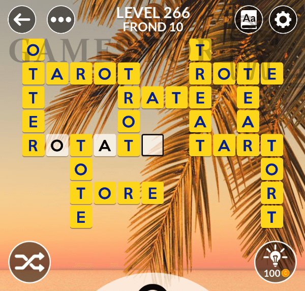 Wordscapes Level 266 Answers All Modes Games For Cats