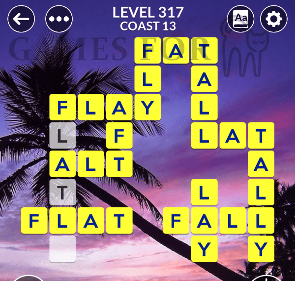 Wordscapes Level 317 Answers All Modes Games For Cats