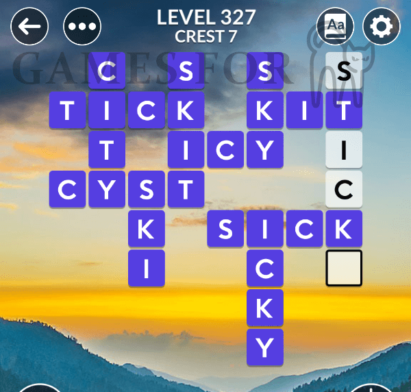 Wordscapes Level 327 Answers ( All modes ) - Games For Cats.