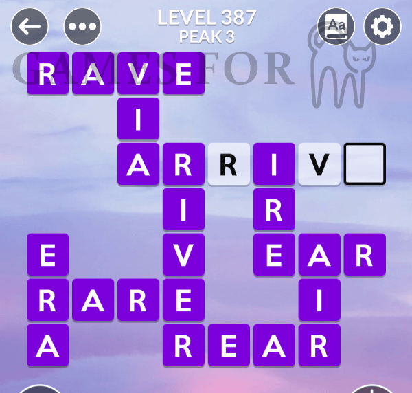 Wordscapes Level 387 Answers ( All modes ) - Games For Cats.