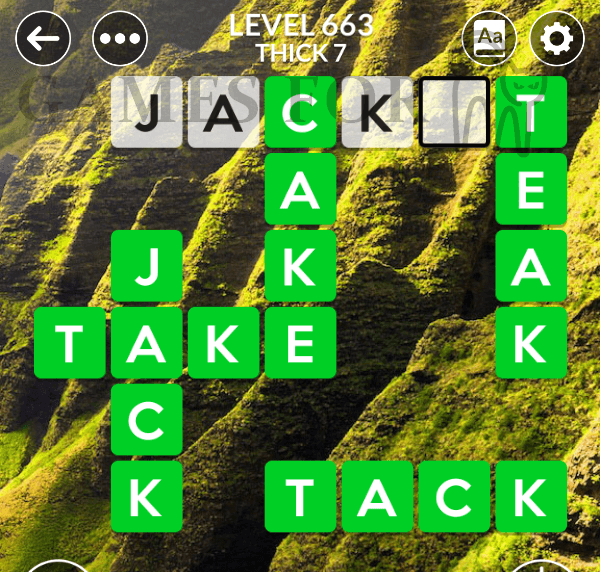 Wordscapes Level 663 Answers All Modes Games For Cats